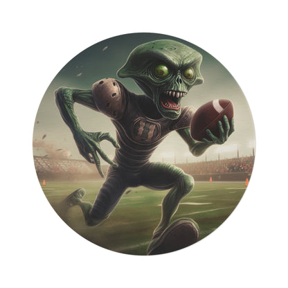 Alien Football Space Sport Game Stadium Athlete Galaxy Player - Round Rug