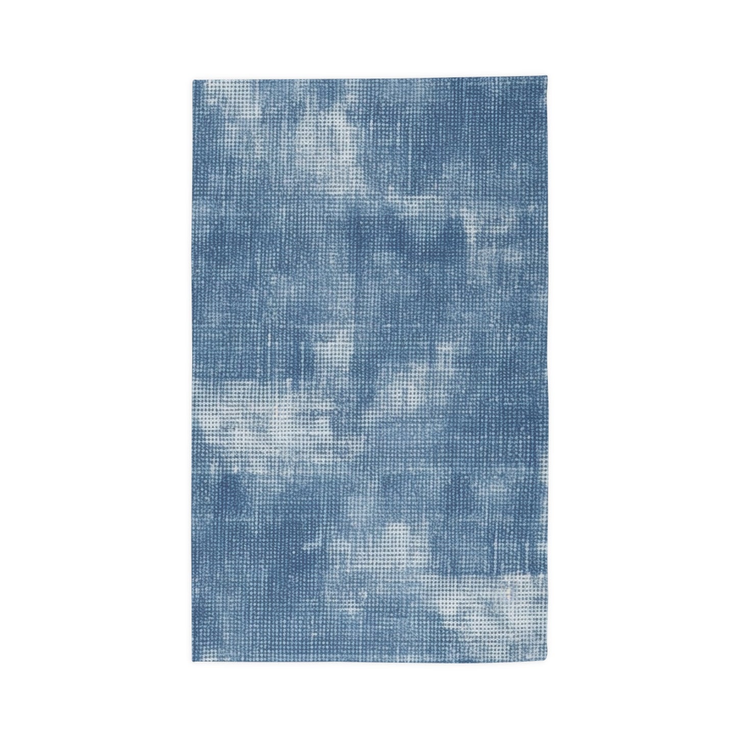 Faded Blue Washed-Out: Denim-Inspired, Style Fabric - Dobby Rug