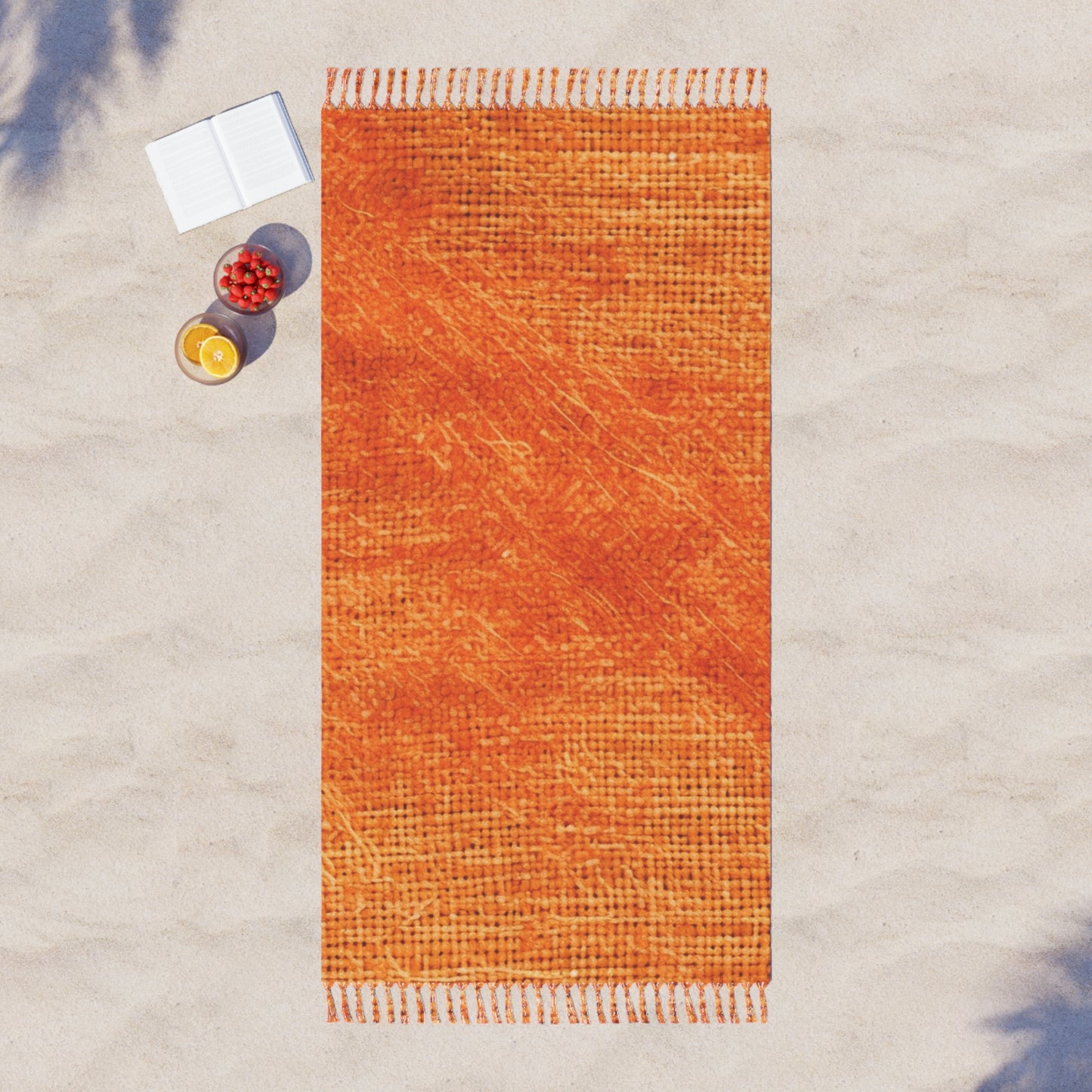 Burnt Orange/Rust: Denim-Inspired Autumn Fall Color Fabric - Boho Beach Cloth