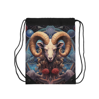 Aries Zodiac Ram - Signo astrológico vibrante Símbolo del espacio cósmico - Mochila saco