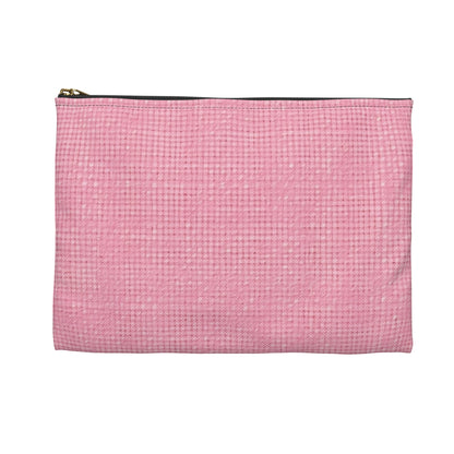 Pastel Rose Pink: Denim-Inspired, Refreshing Fabric Design - Accessory Pouch