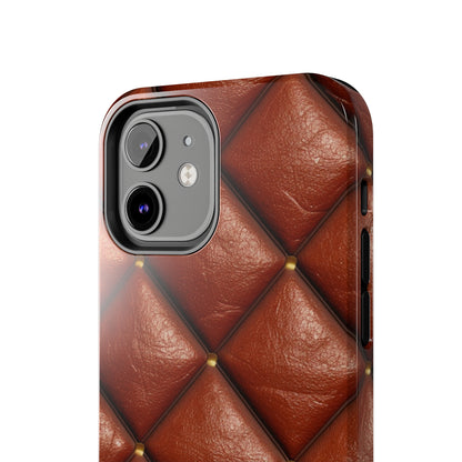 Brown Leather Cognac Pattern Rugged Durable Design Style - Tough Phone Cases