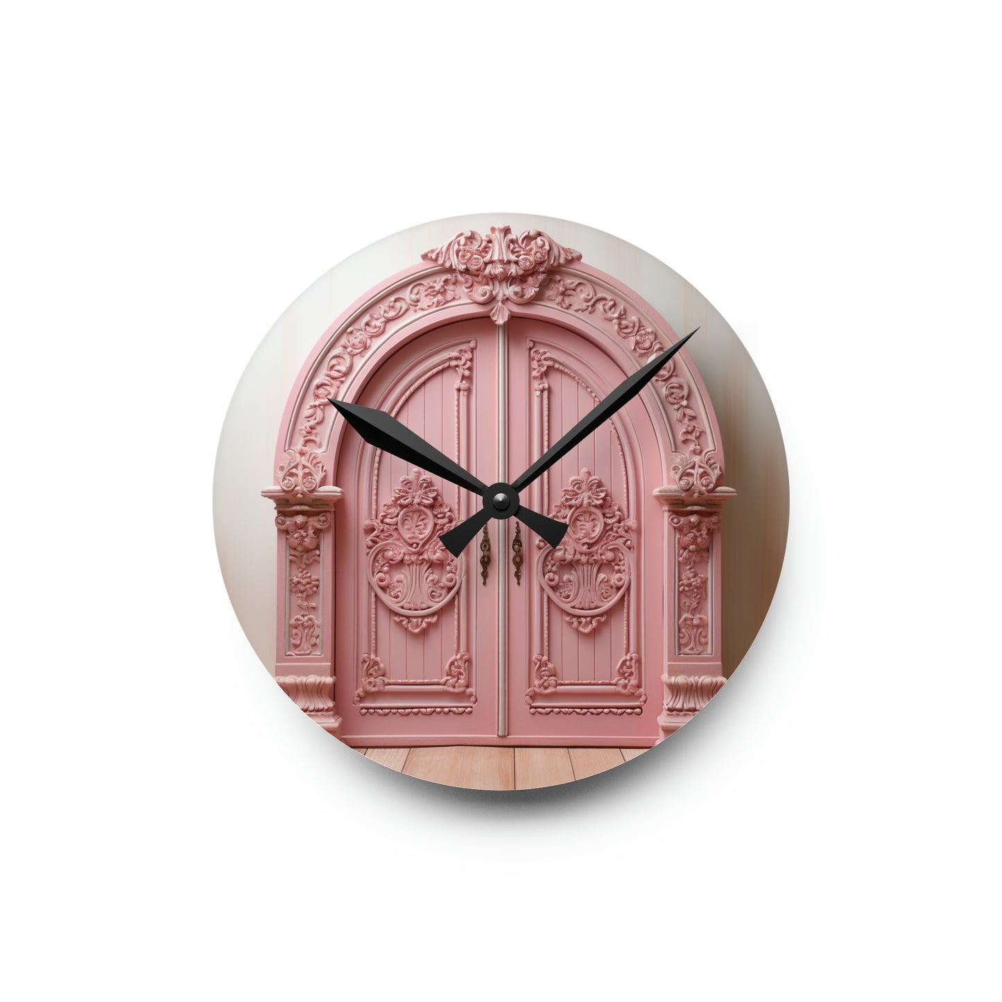 Pink Door - Acrylic Wall Clock