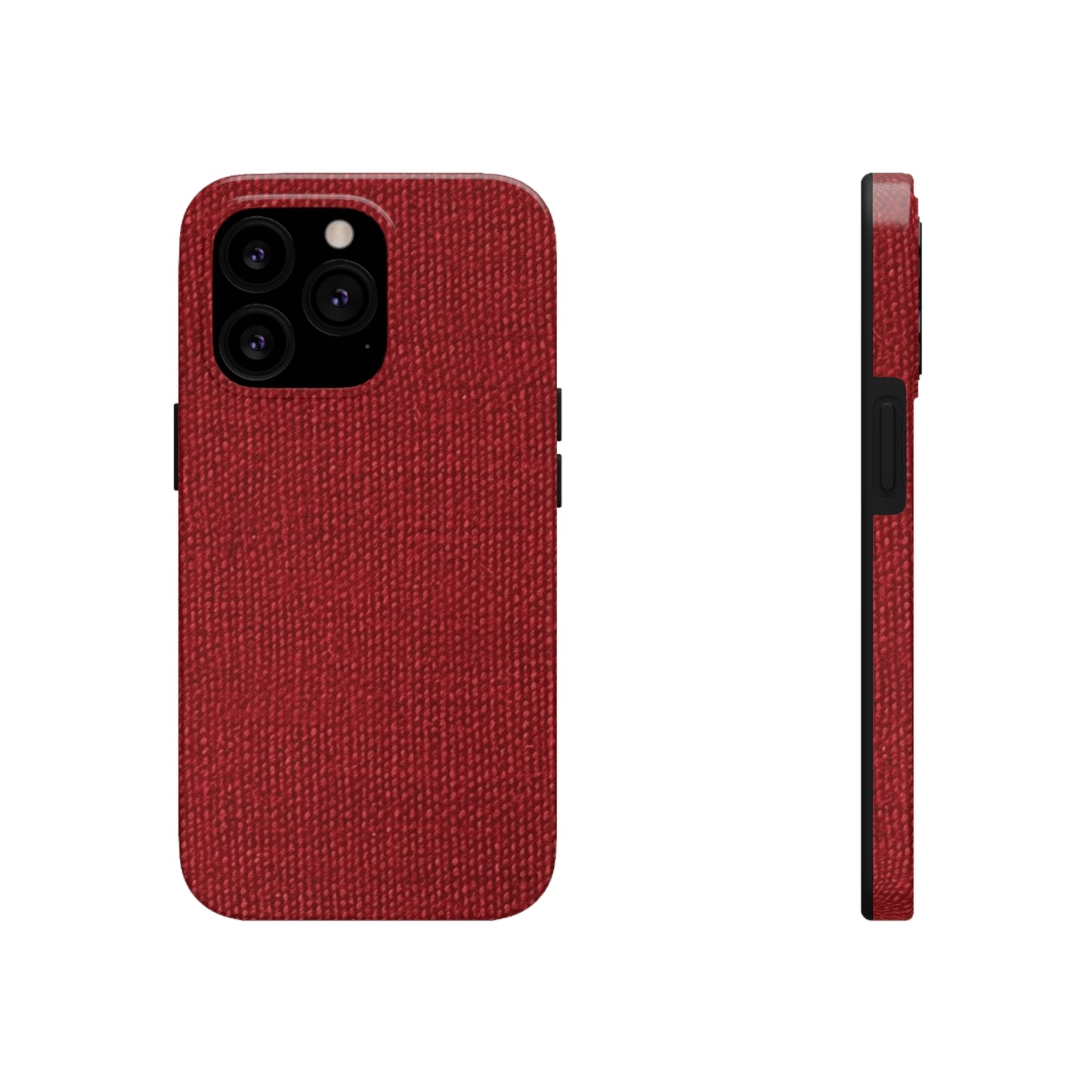 Bold Ruby Red: Denim-Inspired, Passionate Fabric Style - Tough Phone Cases