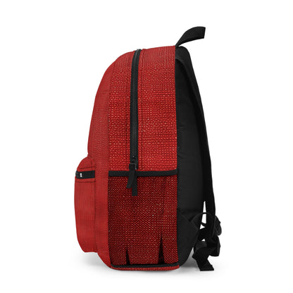 Juicy Red Berry Blast: Denim Fabric Inspired Design - Backpack