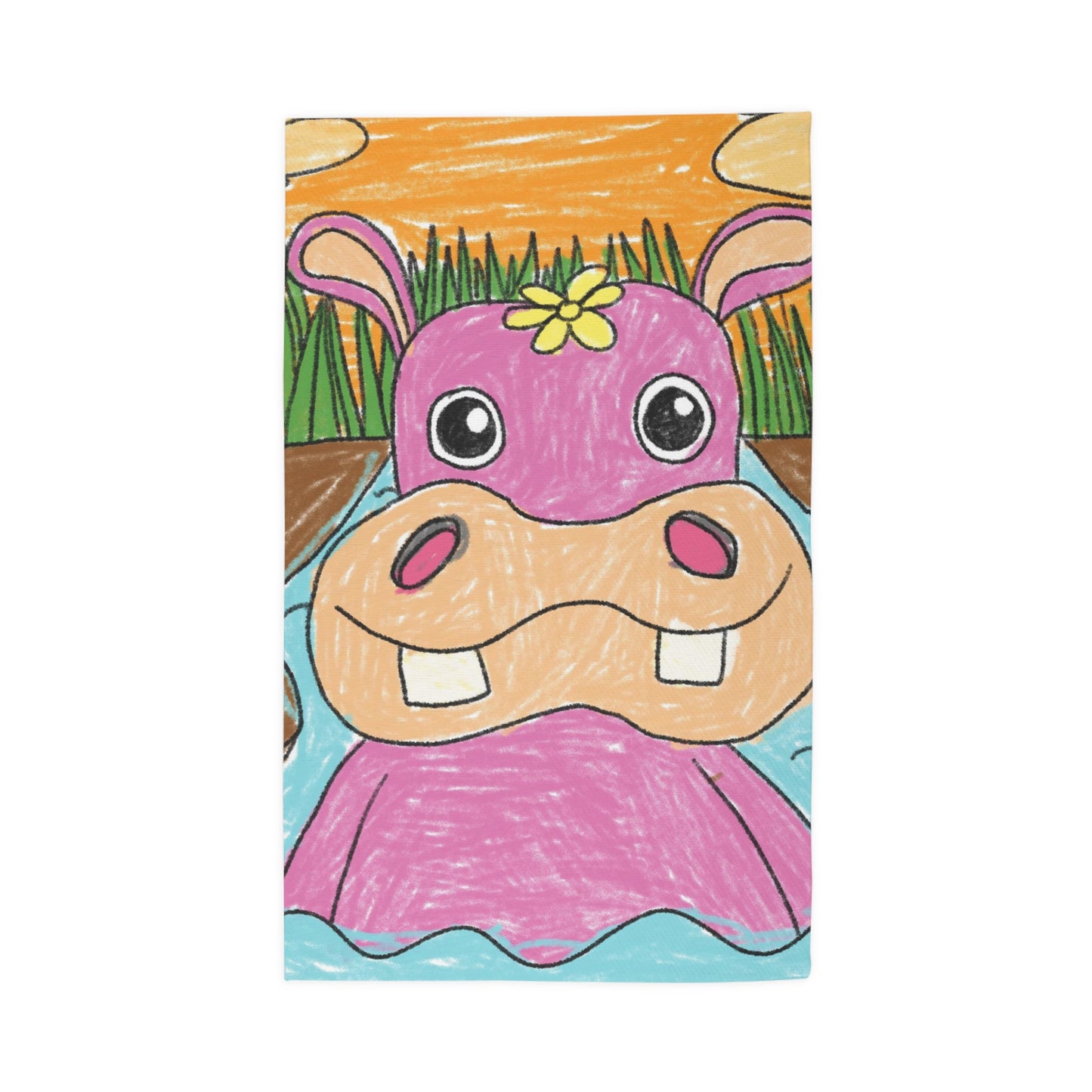 Hippo Hippopotamus Animal Creature Graphic Dobby Rug