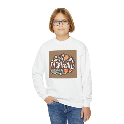 Pickleball Boho Graphic - Regalo deportivo - Sudadera con cuello redondo juvenil 