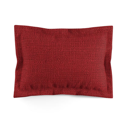 Bold Ruby Red: Denim-Inspired, Passionate Fabric Style - Microfiber Pillow Sham