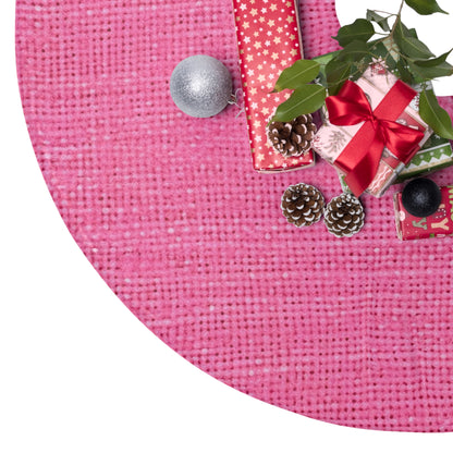 Doll-Like Pink Denim Designer Fabric Style - Christmas Tree Skirts