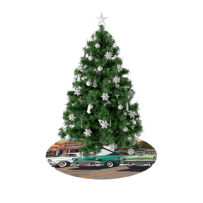 Colección de coches clásicos de los años 50, obras de arte retro - Faldas para árboles de Navidad 