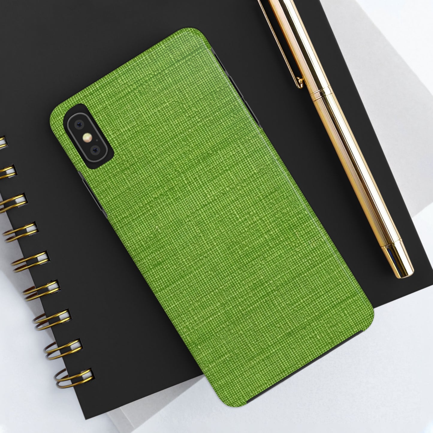 Olive Green Denim-Style: Seamless, Textured Fabric - Tough Phone Cases