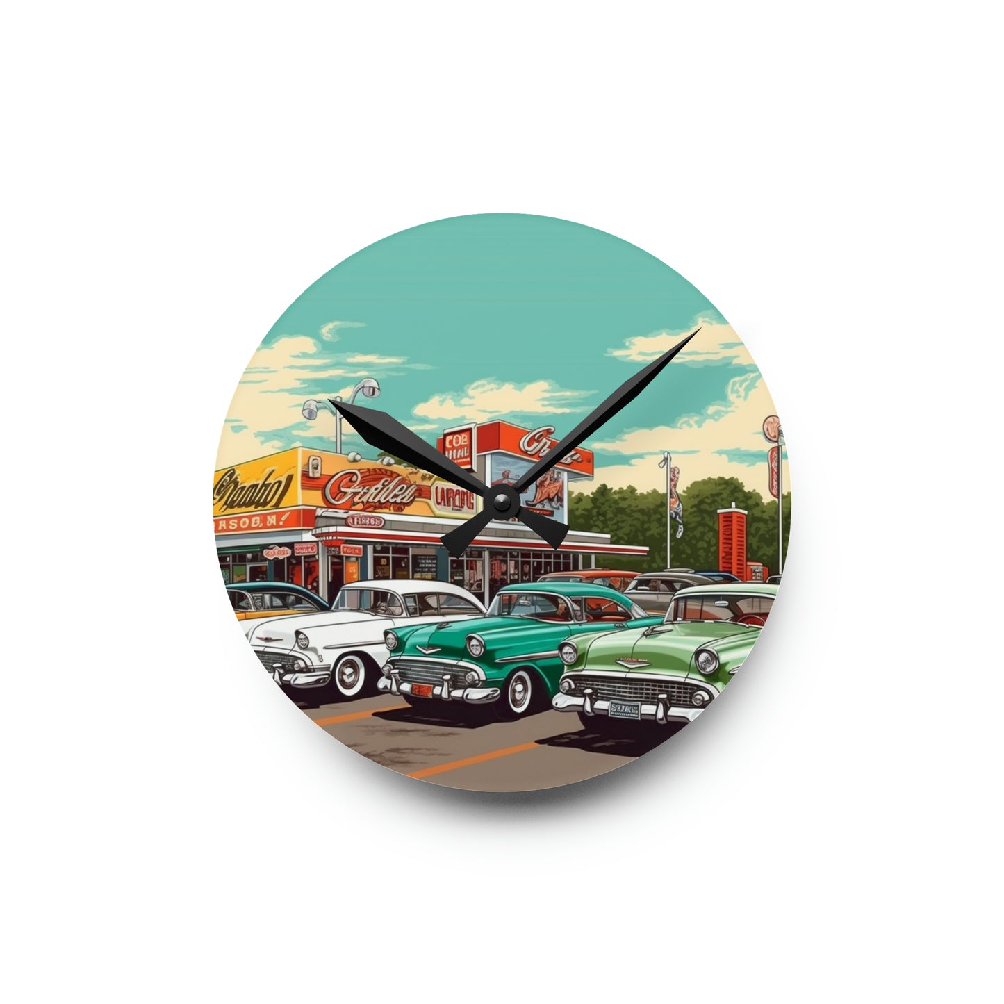 Classic Car Acrylic Wall Clock