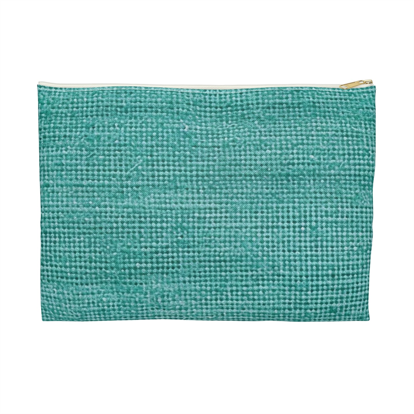 Quality Mint Turquoise Denim Fabric Deisgn, Stylish Material - Accessory Pouch