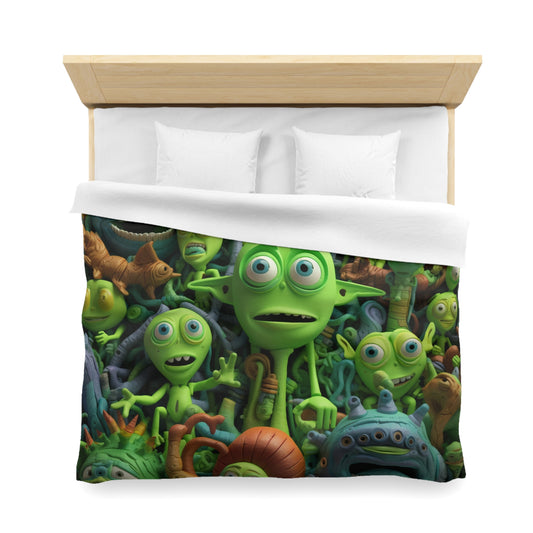 Toy Alien Story Space Character Galactic UFO Anime Cartoon - Microfiber Duvet Cover