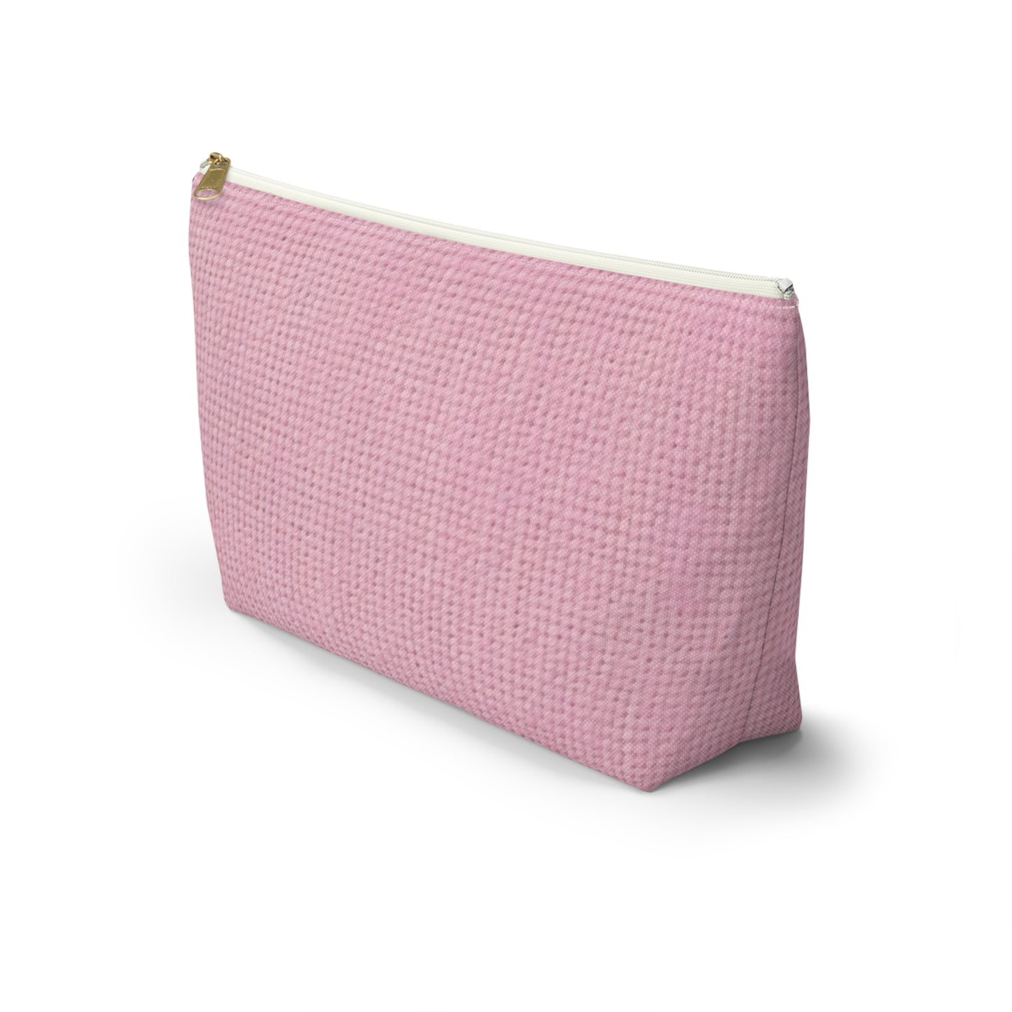 Blushing Garment Dye Pink: Denim-Inspired, Soft-Toned Fabric - Accessory Pouch w T-bottom