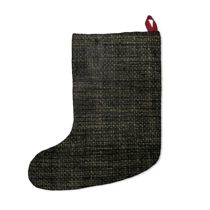 Sophisticated Seamless Texture - Black Denim-Inspired Fabric - Christmas Stockings