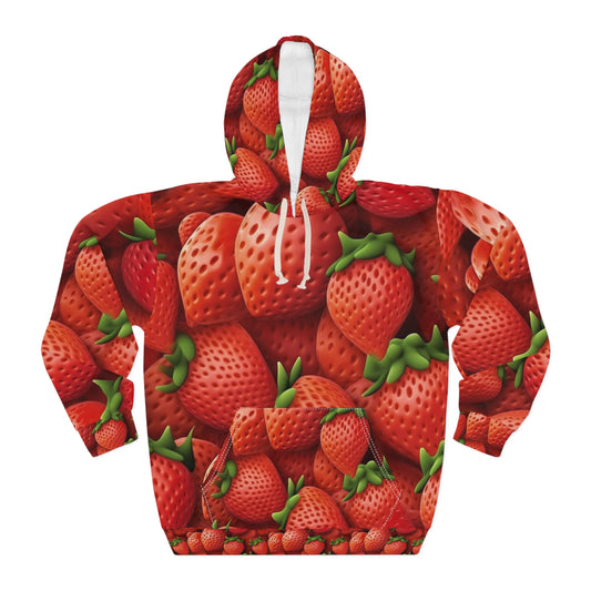 Fresas de jardín- Wild Sweet Gourmet - Granja que cultiva frutas rojas maduras -Sudadera con capucha unisex (AOP) 