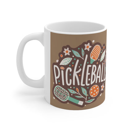 Pickleball Boho Graphic - Sport Gift - Ceramic Mug 11oz