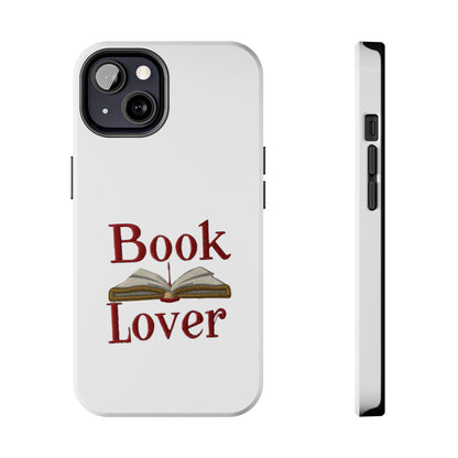 Open Book Embroidery Art: Book Lover Text for Avid Readers - Tough Phone Cases