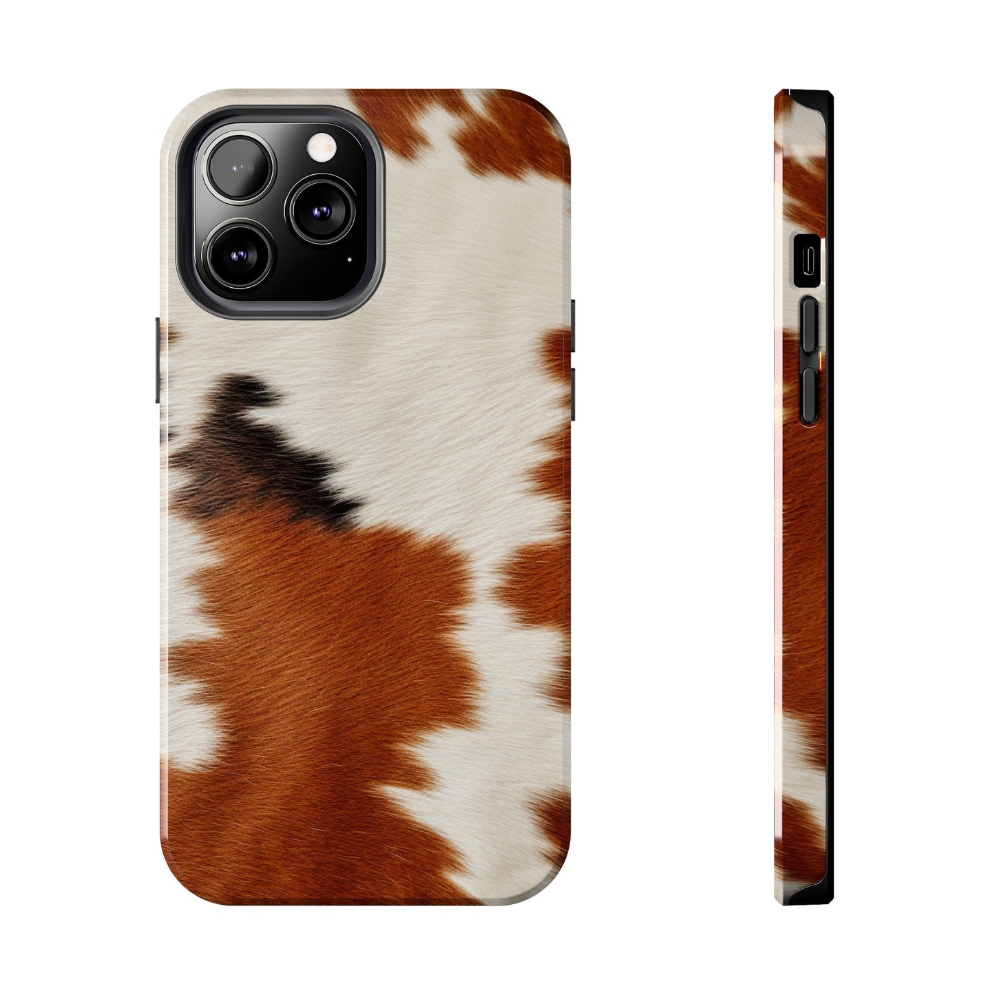 Hair Cowhide Leather Natural Design Durable Rugged Style - Tough Phone Cases