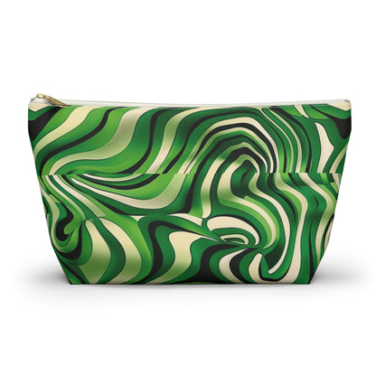 Disco Zebra Green - Accessory Pouch w T-bottom