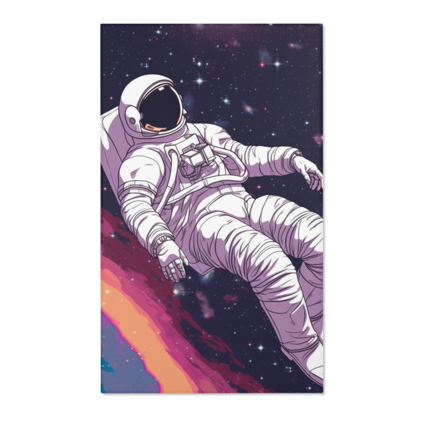 Astro Pioneer - Star-filled Galaxy Illustration - Area Rugs