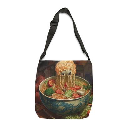 Ramen Bowl Anime Alien Japanese Style - Adjustable Tote Bag (AOP)