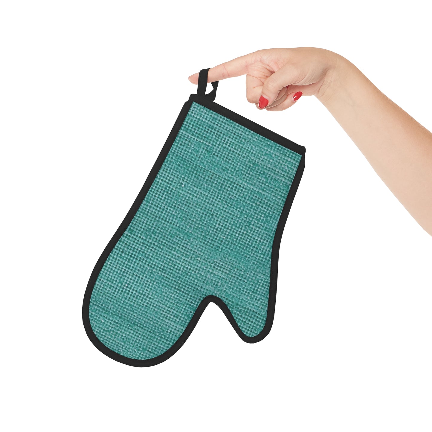 Quality Mint Turquoise Denim Fabric Deisgn, Stylish Material - Oven Glove