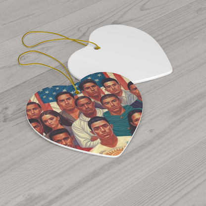 Latino Pride - Hispanic Heritage Month - Latin Roots - Mexican Heritage - Empower Latina - Celebrate Hispanic Unity - Ceramic Ornament, 4 Shapes