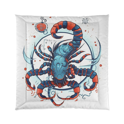 Cute Scorpio Zodiac Sign - Big Claws, Long Tail Cosmic Astrology Symbol - Comforter