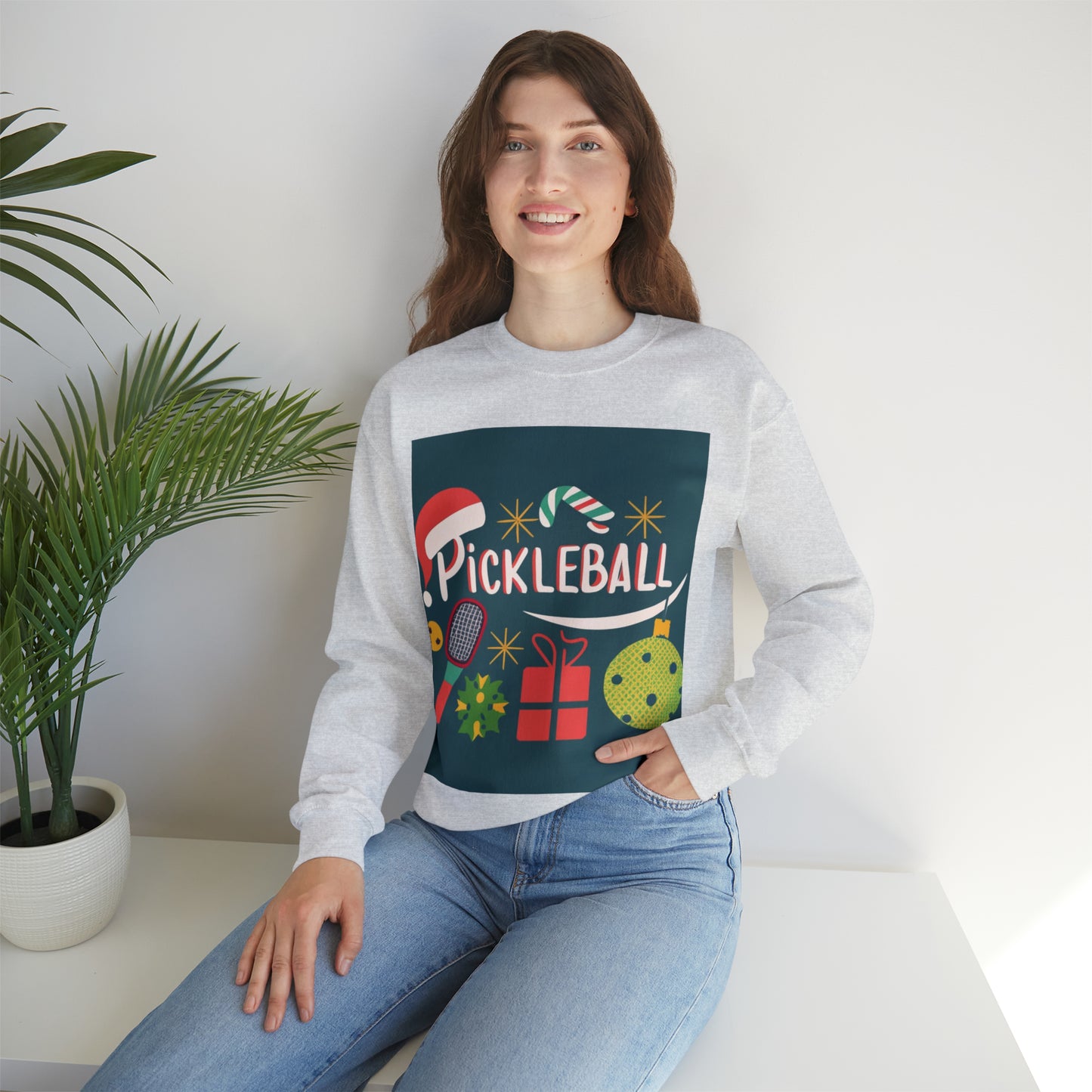 Pickleball Gift for Christmas - Unisex Heavy Blend™ Crewneck Sweatshirt