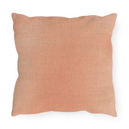 Soft Pink-Orange Peach: Denim-Inspired, Lush Fabric - Outdoor Pillows