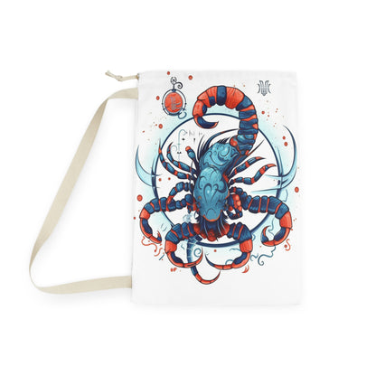 Cute Scorpio Zodiac Sign - Big Claws, Long Tail Cosmic Astrology Symbol - Laundry Bag