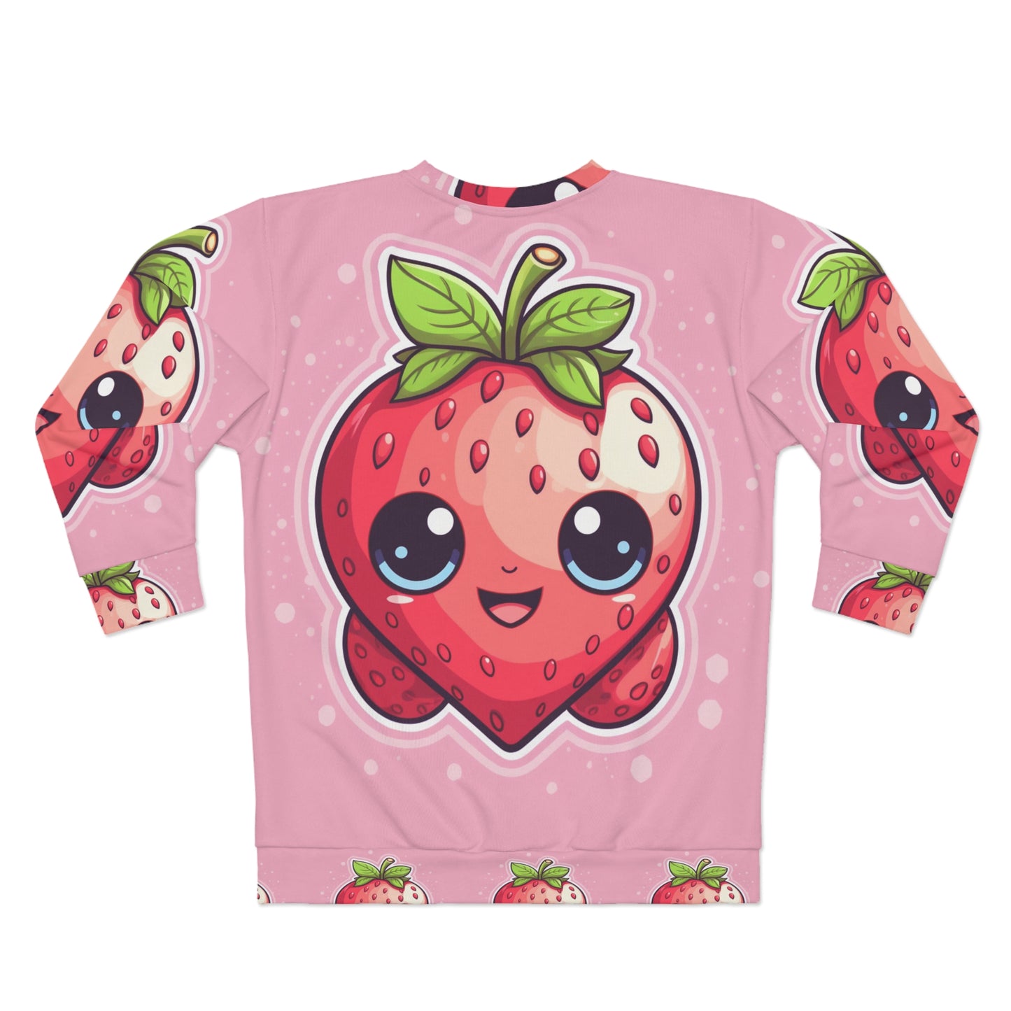 Kawaii Strawberry Adventure - Anime Classic Traditional Japanese Fruit - Otaku Artwork - Sudadera unisex (AOP) 