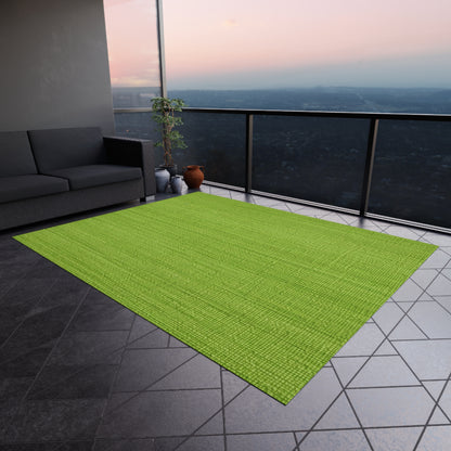 Lush Grass Neon Green: Denim-Inspired, Springtime Fabric Style - Outdoor Rug