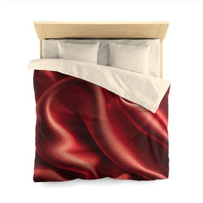 Red Silk, Microfiber Duvet Cover