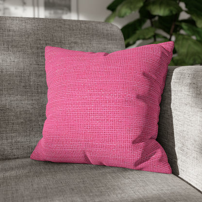 Doll-Like Pink Denim Designer Fabric Style - Spun Polyester Square Pillow Case