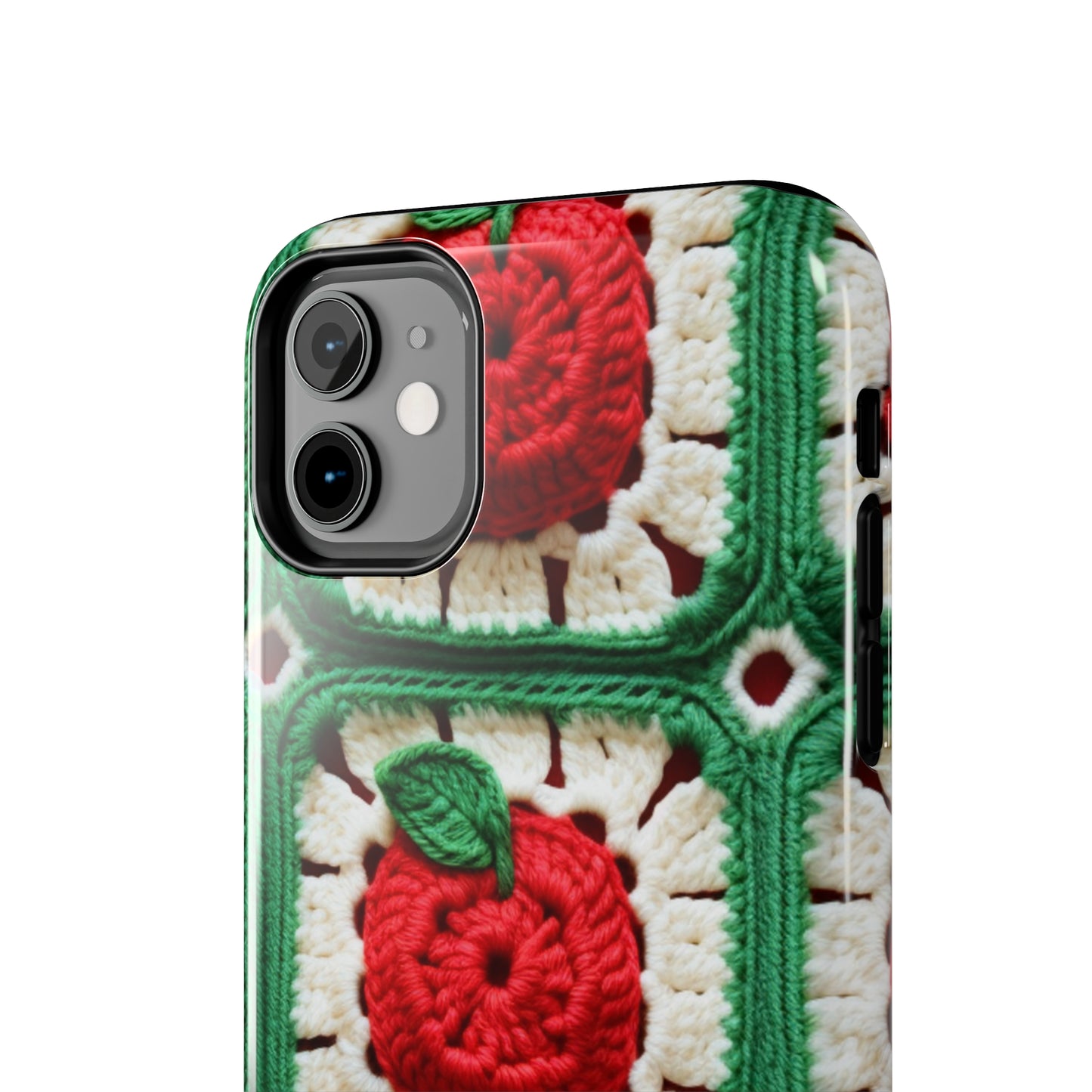 Apple Granny Square Crochet Pattern: Wild Fruit Tree, Delicious Red Design - Tough Phone Cases