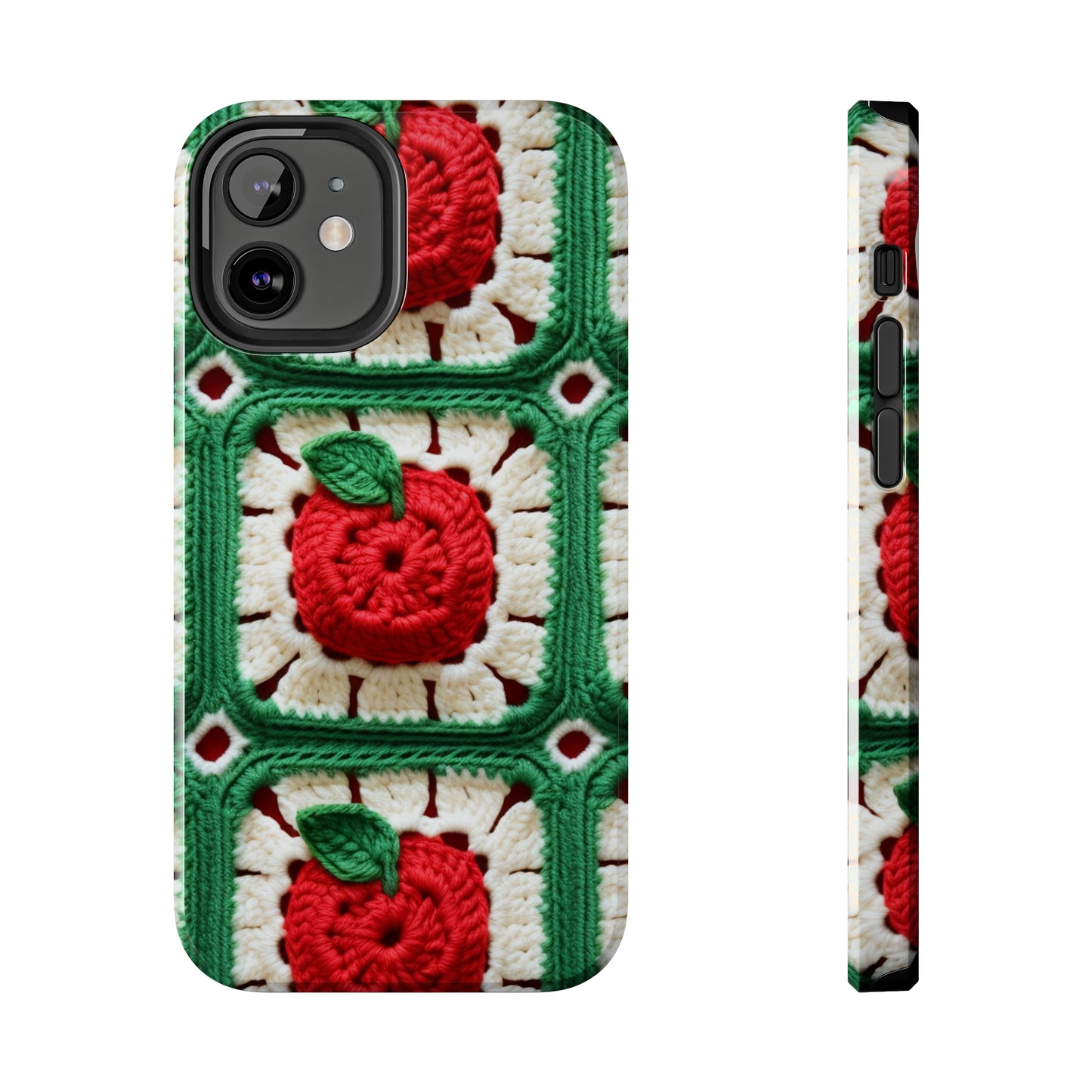 Apple Granny Square Crochet Pattern: Wild Fruit Tree, Delicious Red Design - Tough Phone Cases