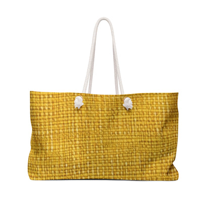 Radiant Sunny Yellow: tela de verano inspirada en la mezclilla - Bolso de fin de semana 