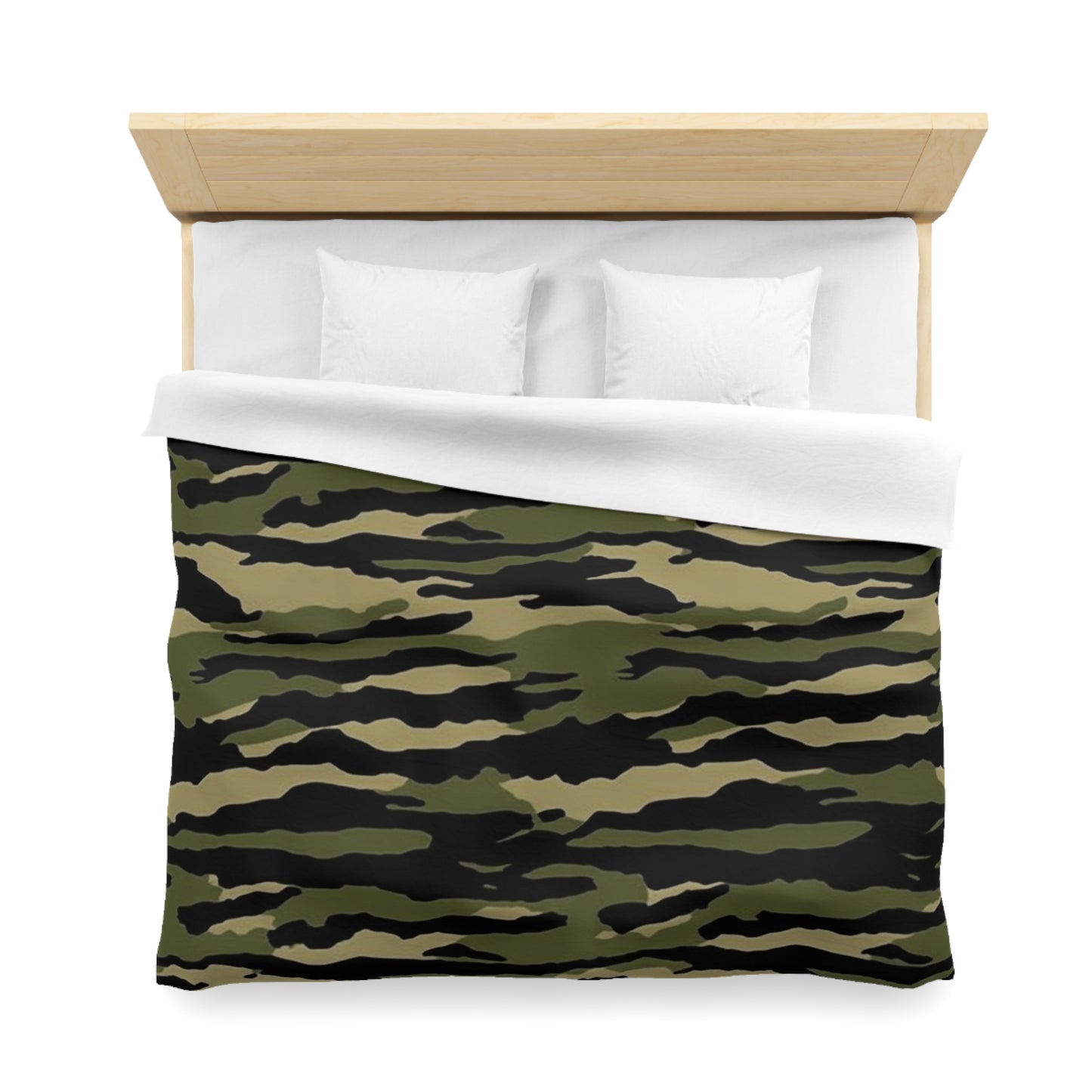 Tiger Stripe Camouflage: Military Style - Microfiber Duvet Cover