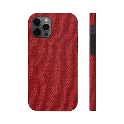 Bold Ruby Red: Denim-Inspired, Passionate Fabric Style - Tough Phone Cases