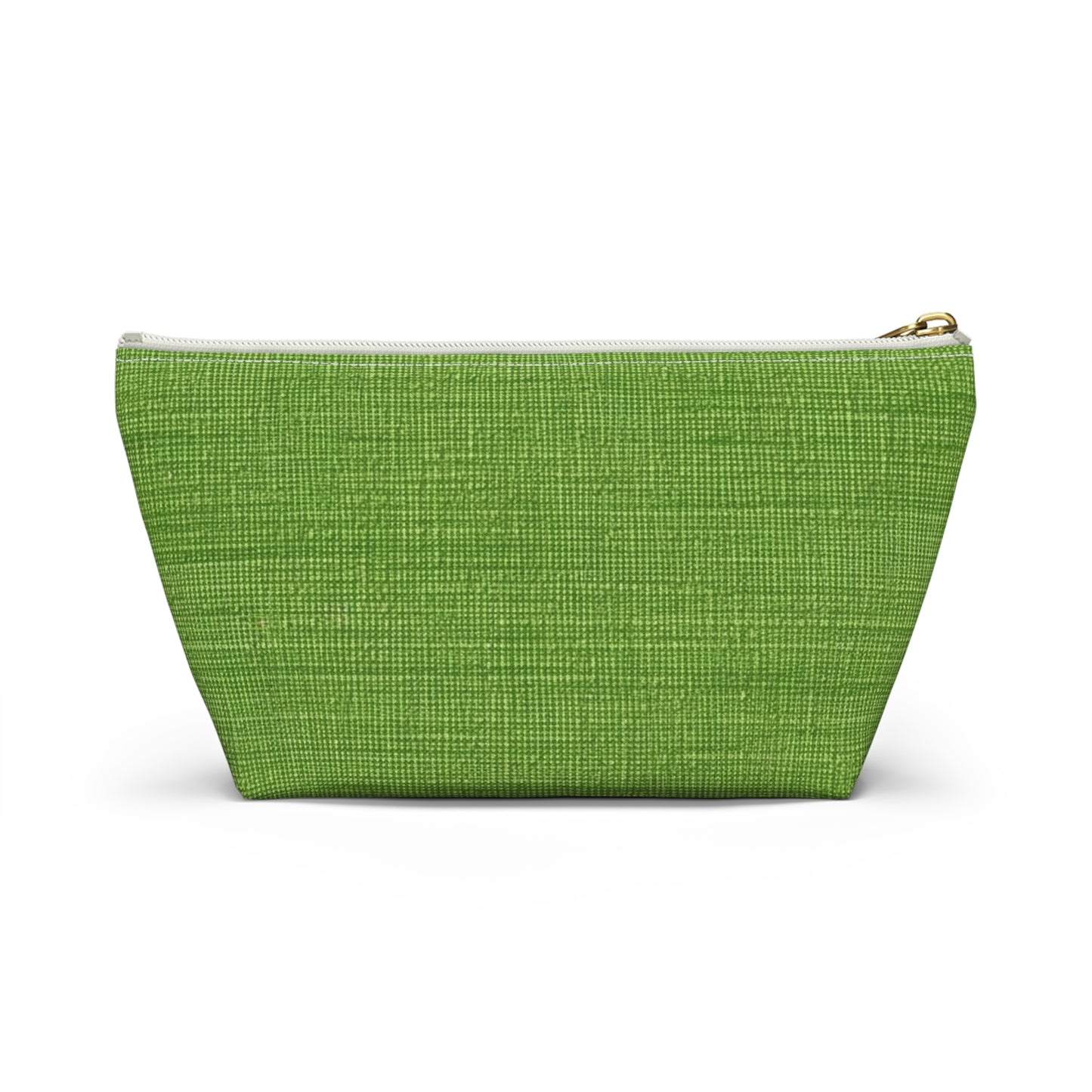 Olive Green Denim-Style: Seamless, Textured Fabric - Accessory Pouch w T-bottom