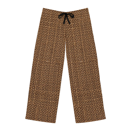 Brown Trouser, Men's Pajama Pants (AOP)