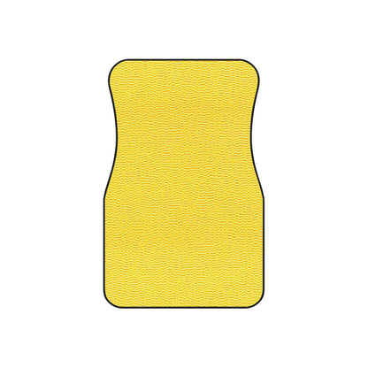 Sunshine Yellow Lemon: Denim-Inspired, Cheerful Fabric - Car Mats (Set of 4)