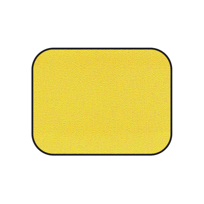 Sunshine Yellow Lemon: Denim-Inspired, Cheerful Fabric - Car Mats (Set of 4)