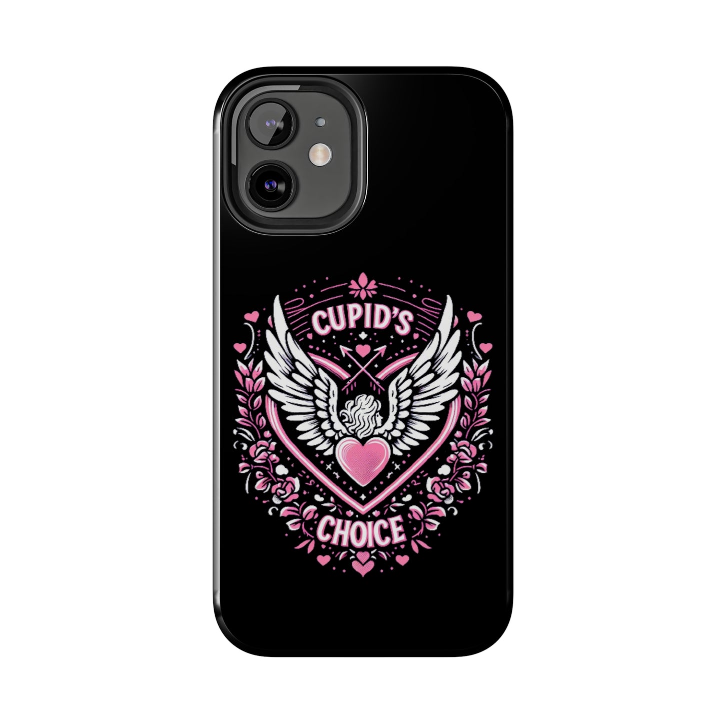 Cupidos Choice Crest con corazón y alas - Amor y romance con temática de San Valentín - Fundas resistentes para teléfonos