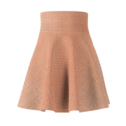 Soft Pink-Orange Peach: Denim-Inspired, Lush Fabric - Women's Skater Skirt (AOP)