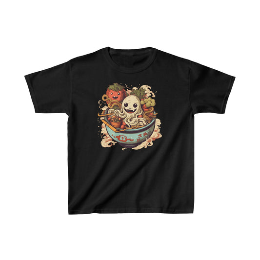 Japanese Halloween Ghost Ramen Classic Haunted Japan Holiday Design - Kids Heavy Cotton™ Tee