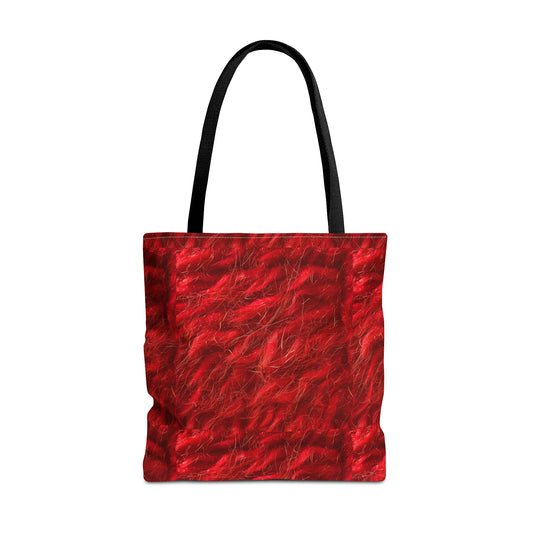 Fuzzy Infinity Bag Red, Stylish Gift, Tote Bag (AOP)